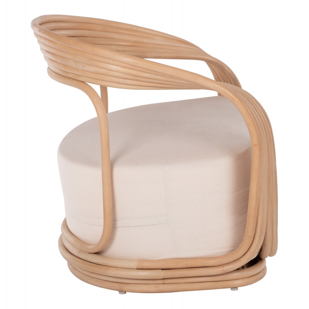 Πολυθρόνα "DUCHESS" από μπαμπού σε φυσικό χρώμα 81x59x70