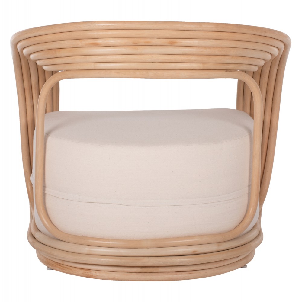 Πολυθρόνα "DUCHESS" από μπαμπού σε φυσικό χρώμα 81x59x70