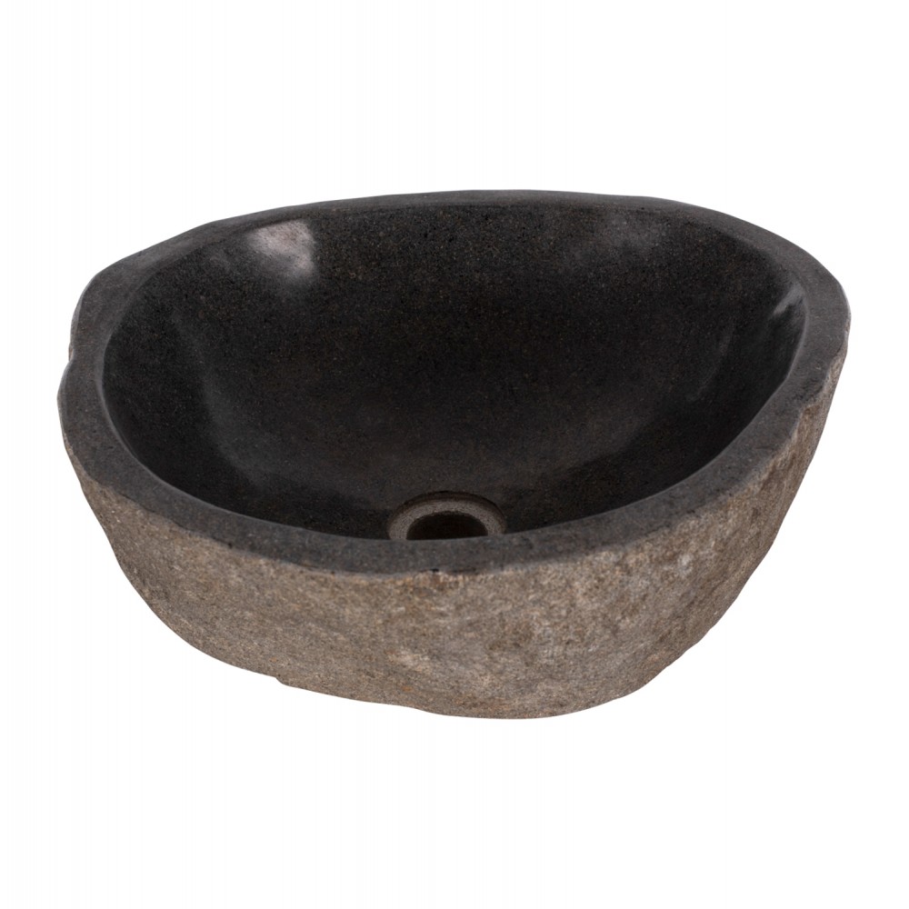 Νεροχύτης μπάνιου "STONE SINK" από πέτρα σε χρώμα γκρί 40x40x20