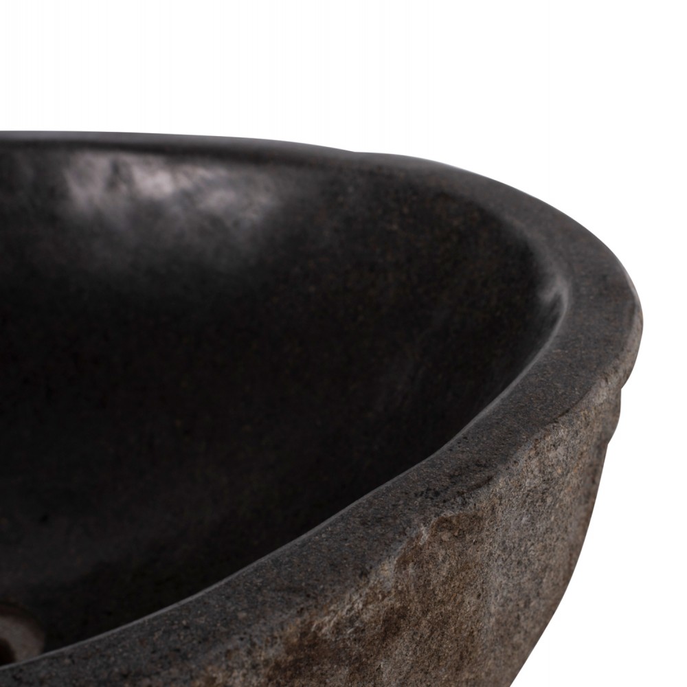 Νεροχύτης μπάνιου "STONE SINK" από πέτρα σε χρώμα γκρί 40x40x20