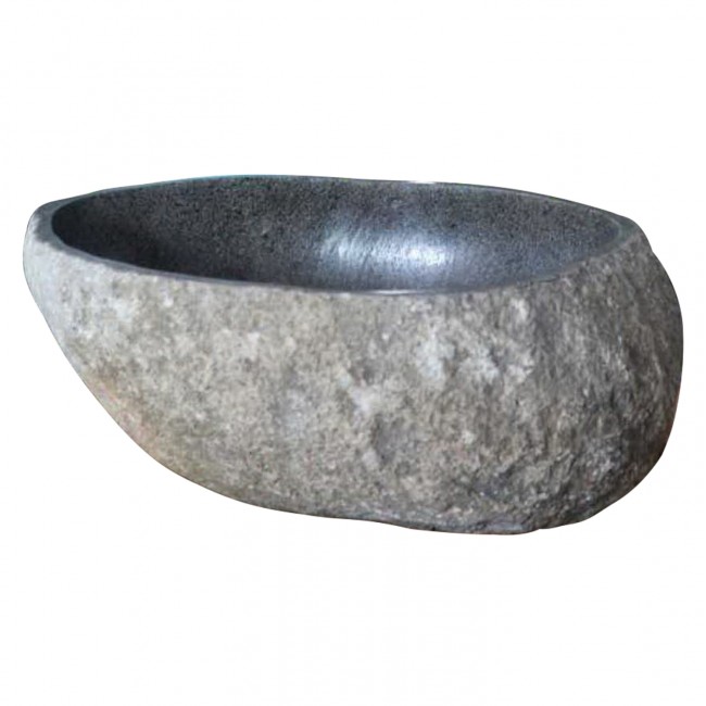 Νεροχύτης μπάνιου "STONE SINK" από πέτρα σε χρώμα γκρί 40x40x20