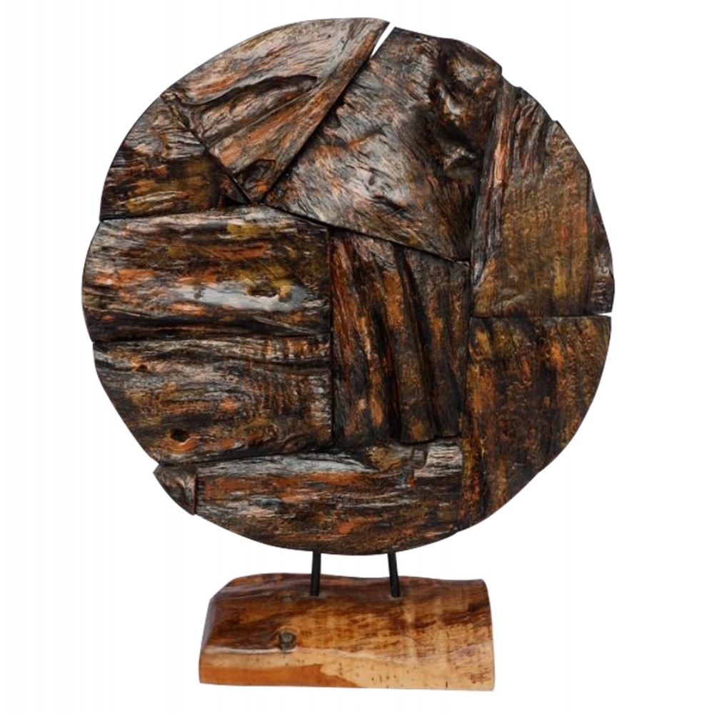 Επιτραπέζιο διακοσμητικό από μασίφ σε χρώμα φυσικό 50x15x64