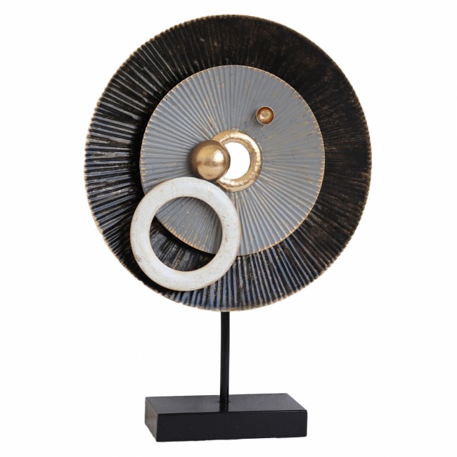 Επιτραπέζιο διακοσμητικό από μέταλλο σε χρώμα χρυσό/μαύρο 33x8x47