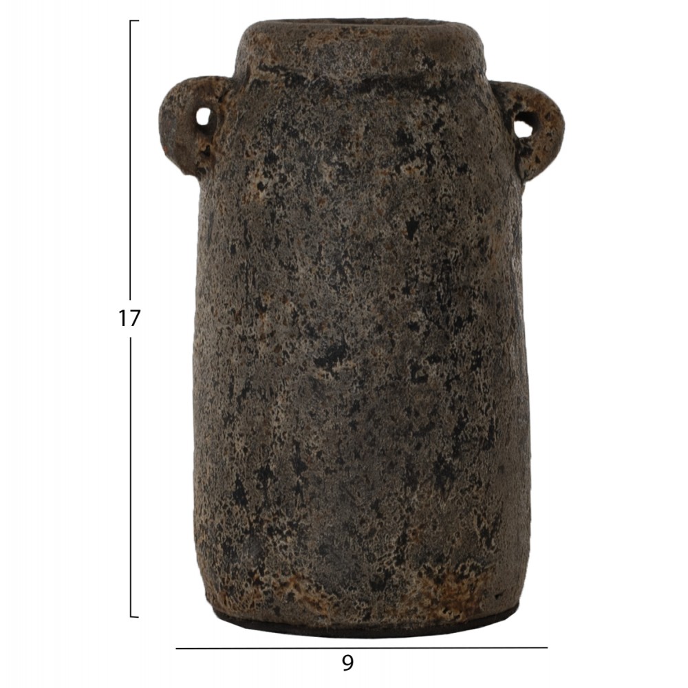 Διακοσμητικά βάζα από κεραμικό σε χρώμα γκρί Φ12Χ21