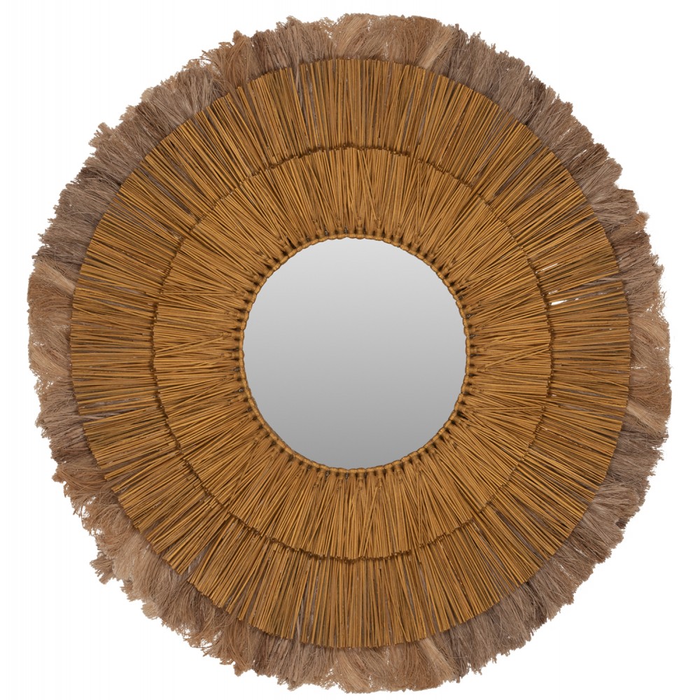 Καθρέπτης τοίχου σε χρυσό-φυσικό χρώμα 80x4x80