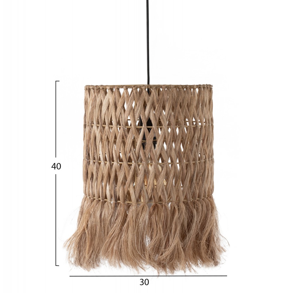 Μονόφωτο φωτιστικό σε φυσικό χρώμα 30x30x40