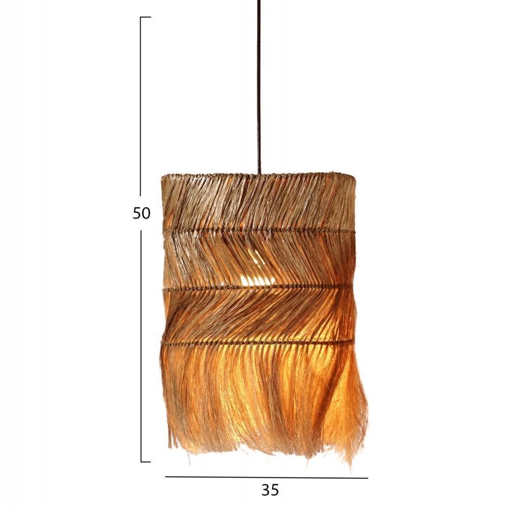 Μονόφωτο φωτιστικό σε φυσικό χρώμα 35x35x50