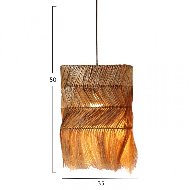 Μονόφωτο φωτιστικό σε φυσικό χρώμα 35x35x50