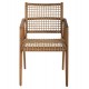 Πολυθρόνα "VAYA" από ξύλο/σχοινί σε φυσικό χρώμα 54x59x84