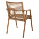 Πολυθρόνα "VAYA" από ξύλο/σχοινί σε φυσικό χρώμα 54x59x84