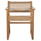 Πολυθρόνα "NARLEY" από ξύλο/σχοινί σε φυσικό χρώμα 61x53x76
