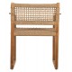 Πολυθρόνα "NARLEY" από ξύλο/σχοινί σε φυσικό χρώμα 61x53x76