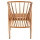 Πολυθρόνα "PERMAINE" από ξύλο/σχοινί σε φυσικό χρώμα 60x63x82