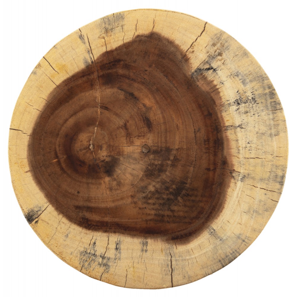 Σκαμπό "ONYX" από μασίφ σε φυσικό χρώμα Φ30x40