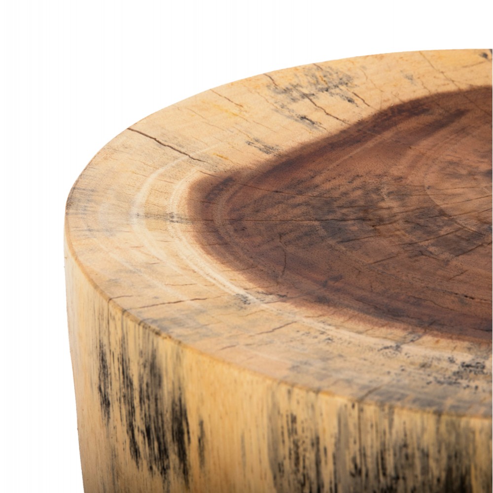 Σκαμπό "ONYX" από μασίφ σε φυσικό χρώμα Φ30x40