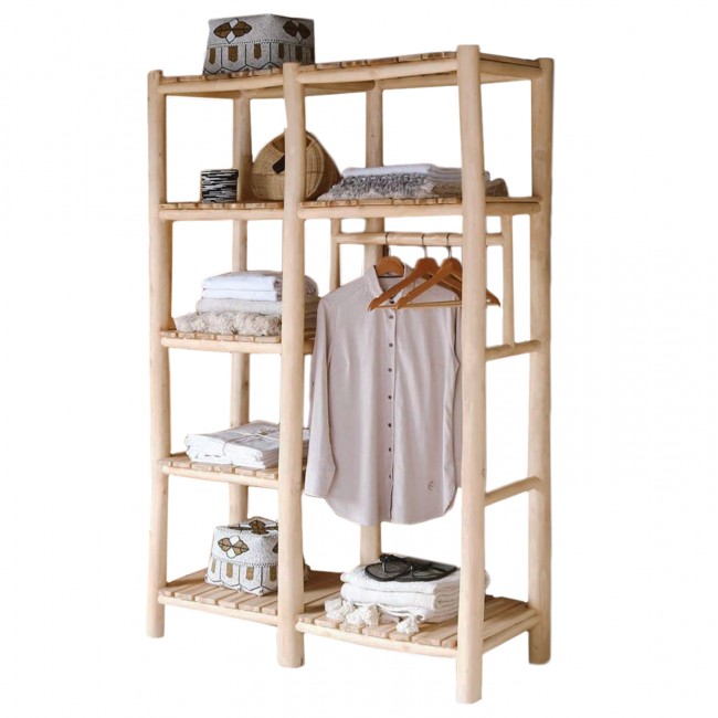 Έπιπλο εισόδου "BALEN" από ξύλο σε φυσικό χρώμα 120x50x180