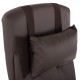 Πολυθρόνα διευθυντή από PU σε χρώμα καφέ με υποπόδιο 58x71x128