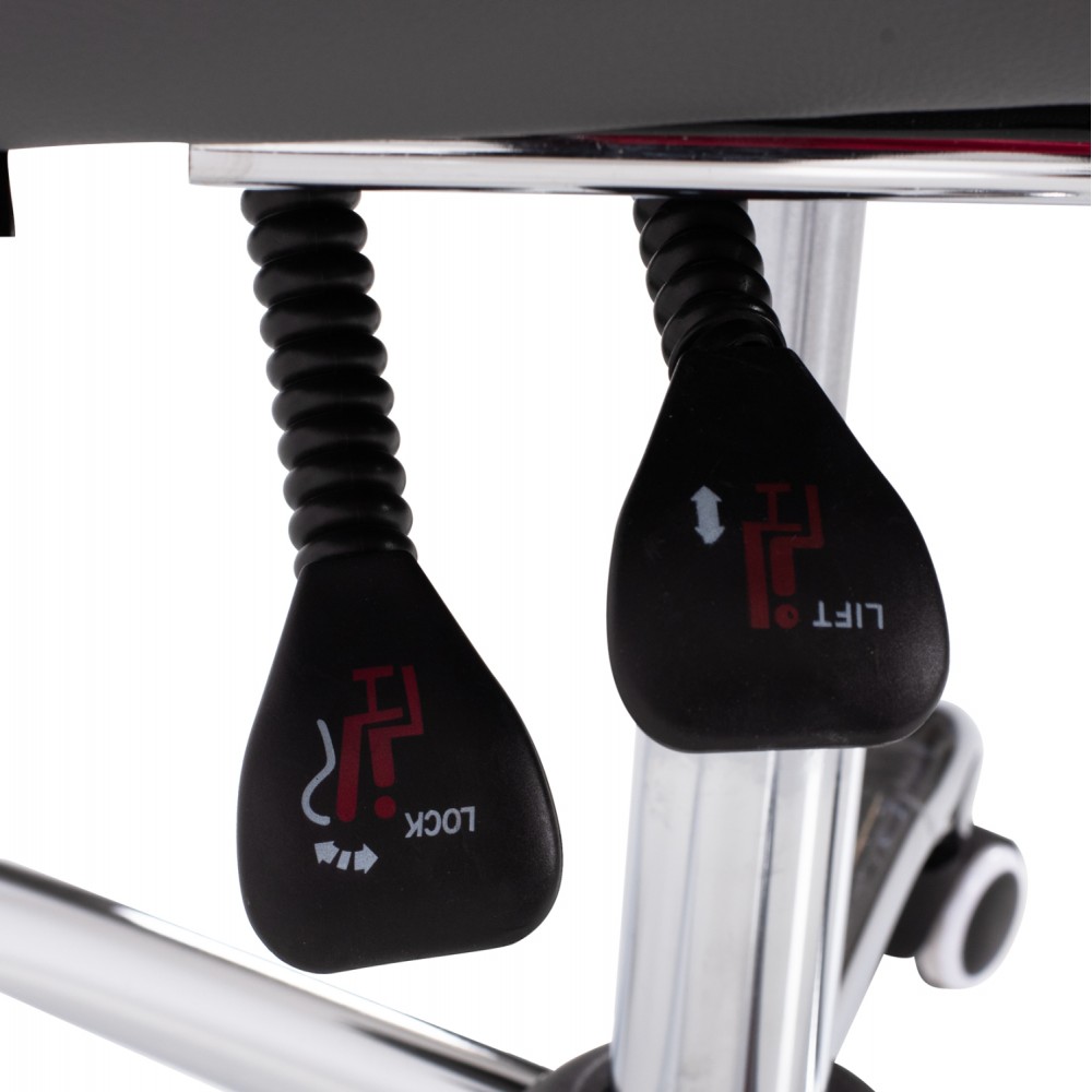 Πολυθρόνα διευθυντή από PU σε χρώμα γκρί με υποπόδιο 58x71x128