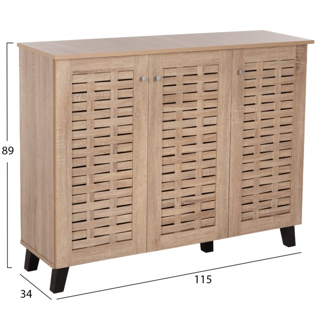 Παπουτσοθήκη-ντουλάπι "PRODY" σε χρώμα σονόμα 115x34x89