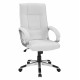 Πολυθρόνα διευθυντή “CHANDER” από PU σε χρώμα λευκό 63x66x116