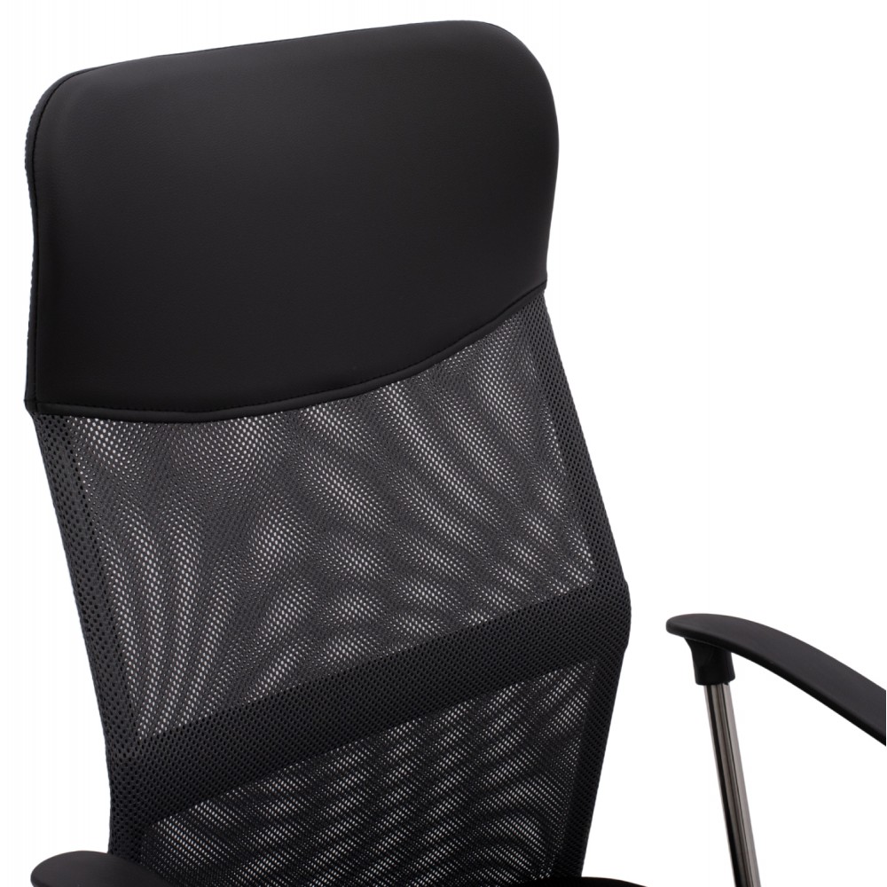 Καρέκλα γραφείου "CABLE" από ύφασμα σε χρώμα μαύρο 61x58x118