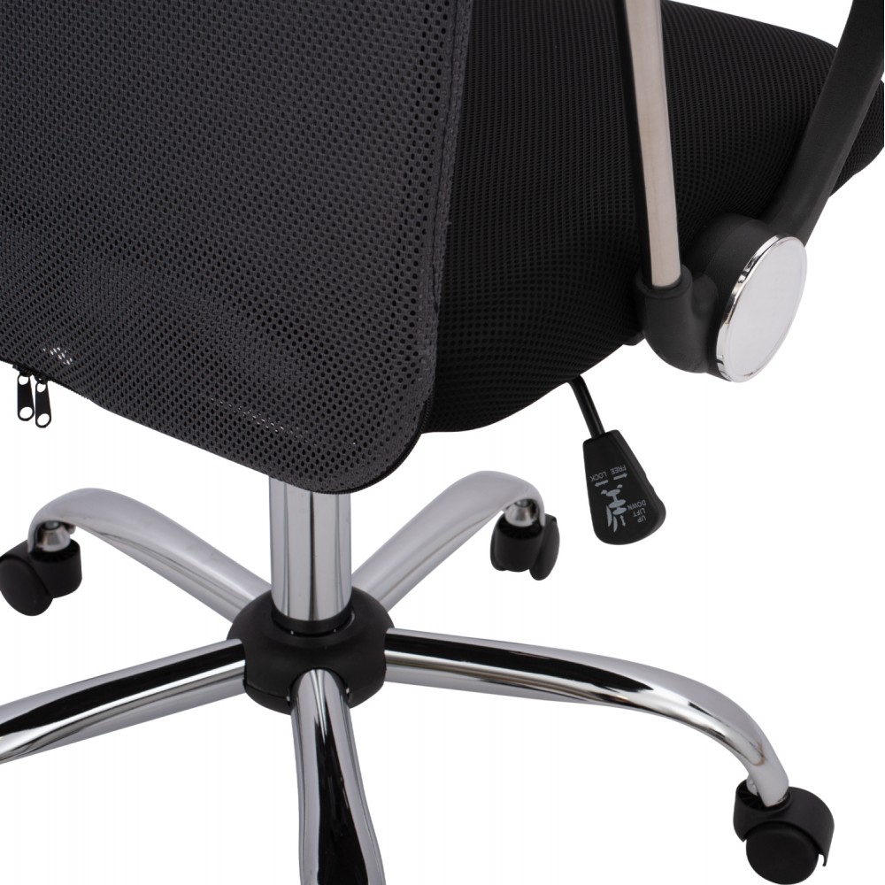 Καρέκλα γραφείου "CABLE" από ύφασμα σε χρώμα μαύρο 61x58x118