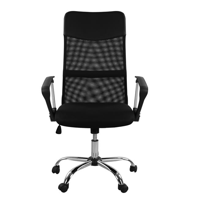 Καρέκλα γραφείου "CABLE" από ύφασμα σε χρώμα μαύρο 61x56x118