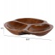 Επιτραπέζιο διακοσμητικό μπολ από ξύλο σε φυσικό χρώμα Φ30x4,5