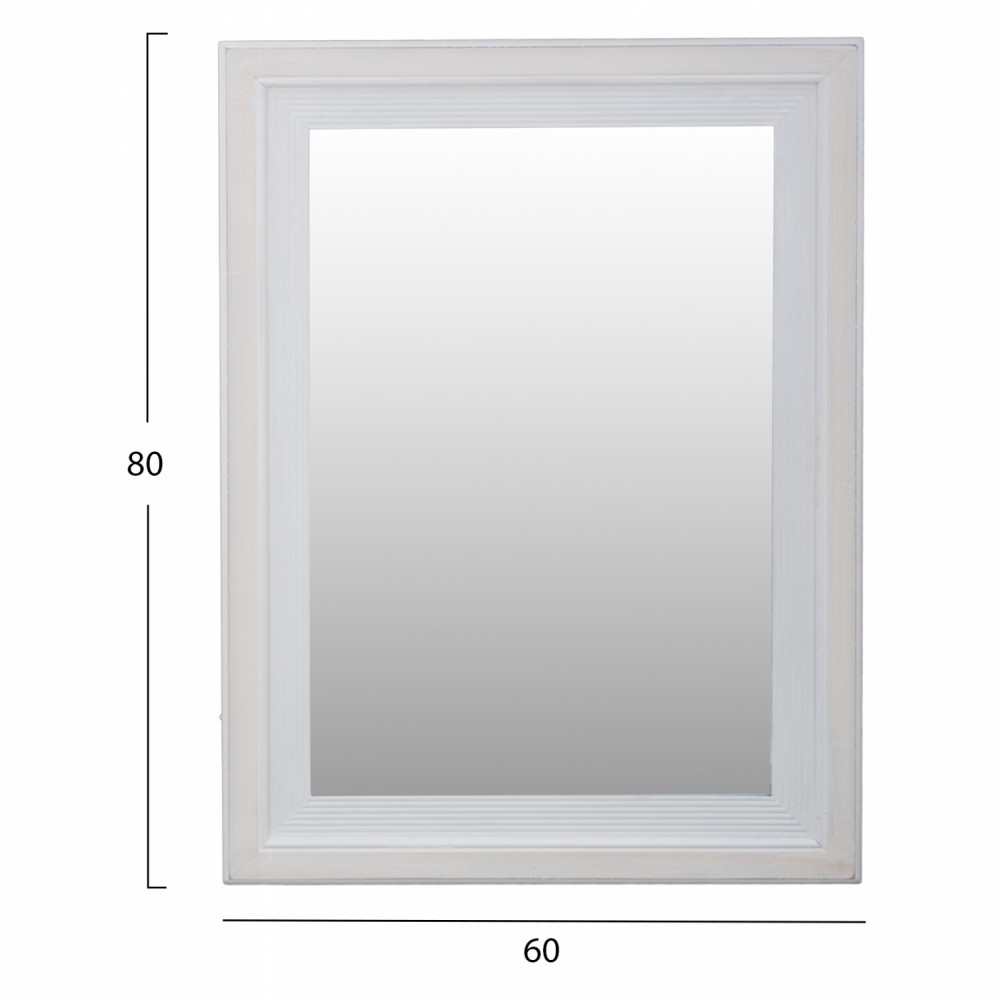 Καθρέπτης "KENNA" από mdf σε χρώμα λευκό 60Χ2Χ80