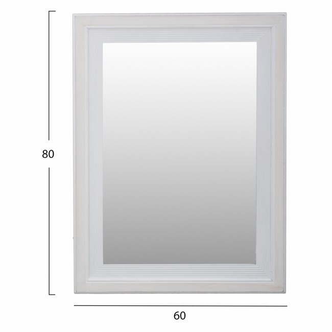 Καθρέπτης "KENNA" από mdf σε χρώμα λευκό 60Χ2Χ80