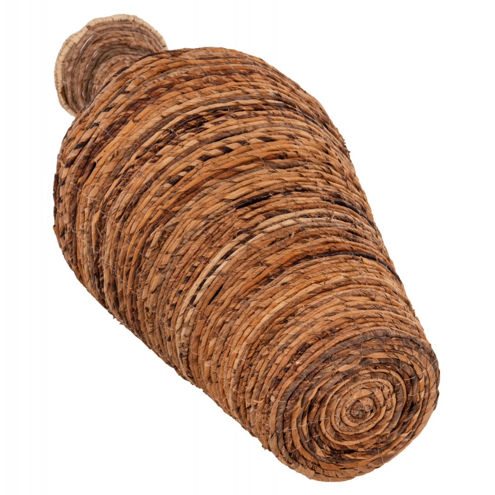 Διακοσμητικό βάζο από ψάθα σε χρώμα φυσικό Φ43x100