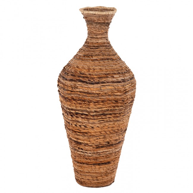 Διακοσμητικό βάζο από ψάθα σε χρώμα φυσικό Φ43x100