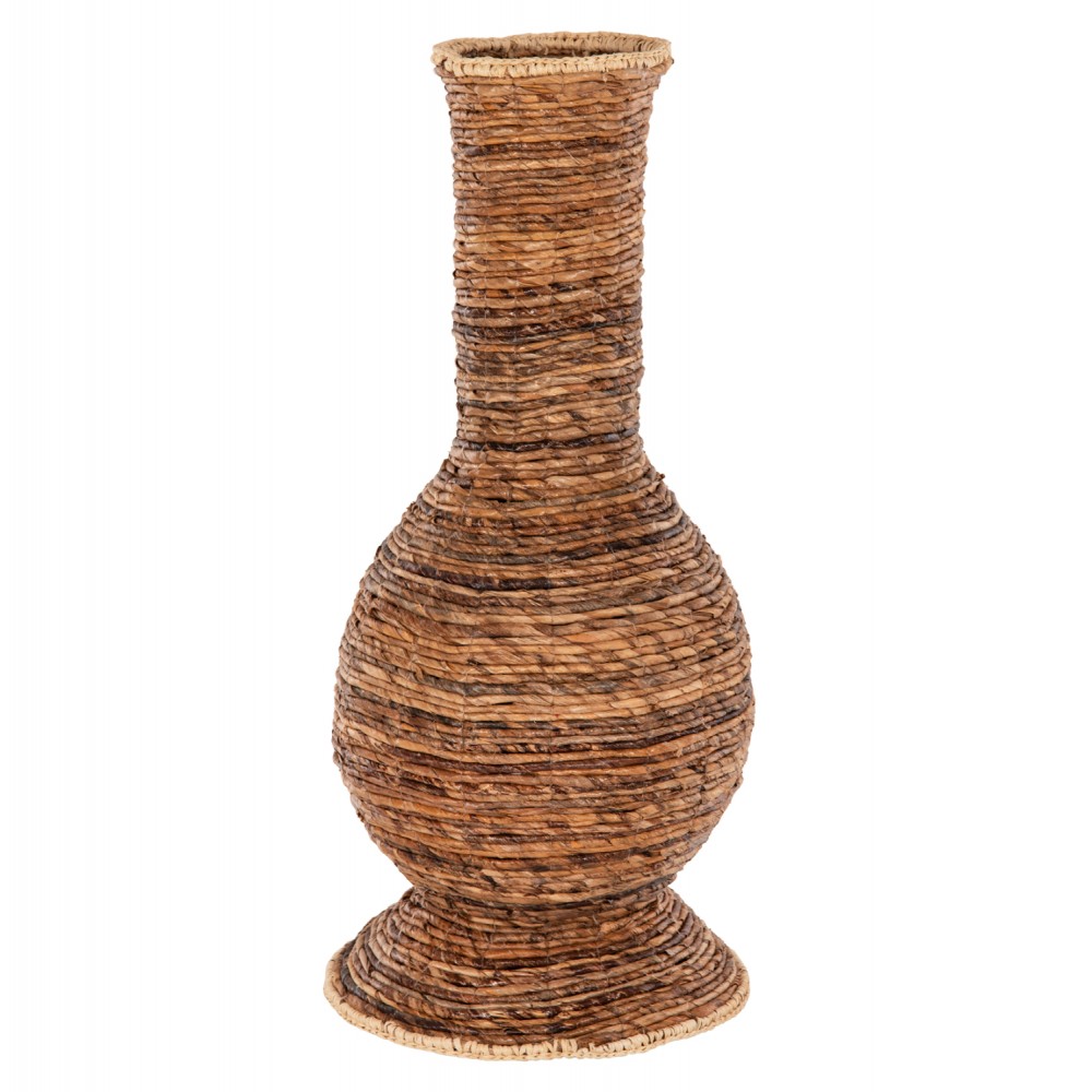 Διακοσμητικό βάζο από ψάθα σε χρώμα φυσικό Φ33x74
