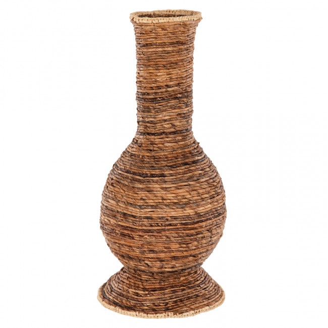 Διακοσμητικό βάζο από ψάθα σε χρώμα φυσικό Φ33x74