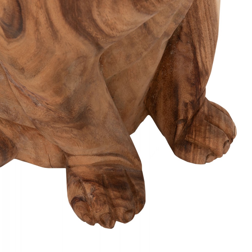 Διακοσμητικό δαπέδου "DOZER BULLDOG" από ξύλο σε φυσικό χρώμα 26x27x40