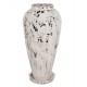 Διακοσμητικό βάζο δαπέδου σε χρώμα αντικέ λευκό Φ45x100