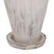 Διακοσμητικό βάζο δαπέδου σε χρώμα αντικέ λευκό Φ40x80