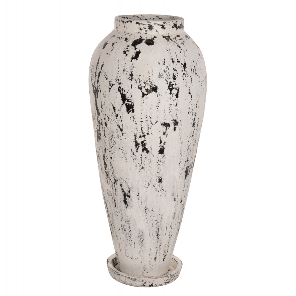 Διακοσμητικό βάζο δαπέδου σε χρώμα λευκό Φ55x120