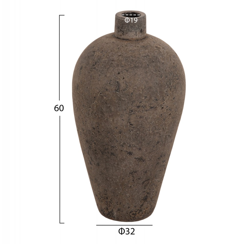 Διακοσμητικό βάζο δαπέδου σε χρώμα γκρί Φ32x60