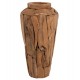 Διακοσμητικό βάζο δαπέδου από ξύλο σε χρώμα φυσικό Φ40x80
