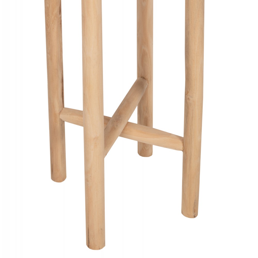 Ανθοστήλη "ΗOVER" από ξύλο σε φυσικό χρώμα Φ30x75,5