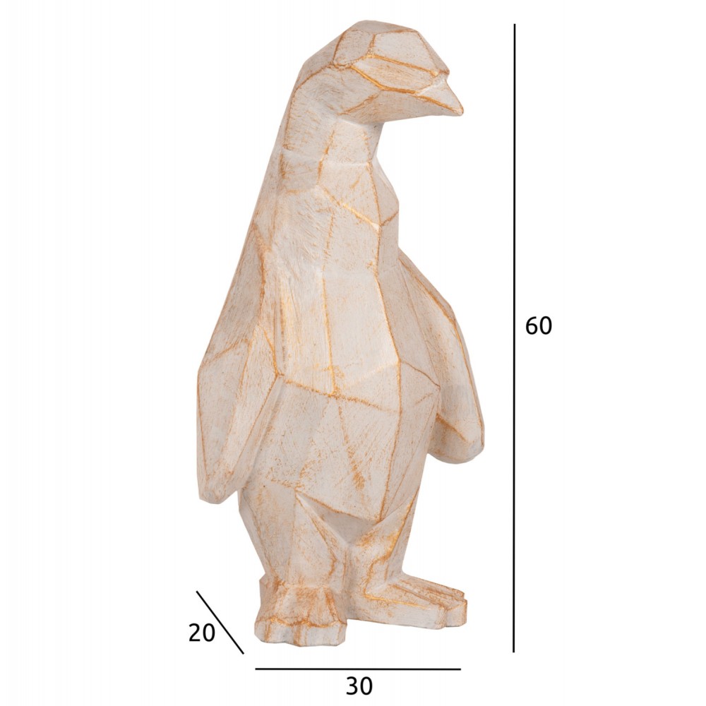 Διακοσμητικό δαπέδου σε χρώμα λευκό/χρυσό 30x20x60