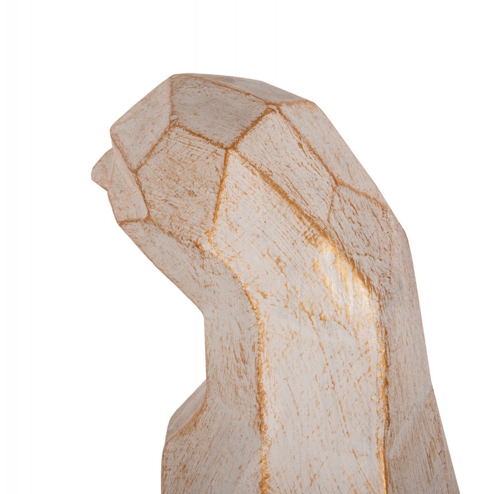 Διακοσμητικό δαπέδου σε χρώμα λευκό/χρυσό 30x20x60