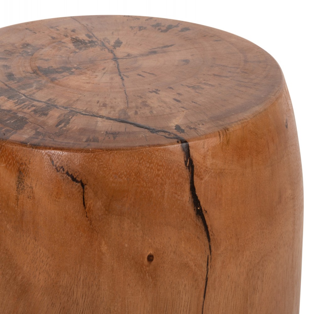 Σκαμπό "BOZZO" από ξύλο σε φυσικό χρώμα Φ34x46