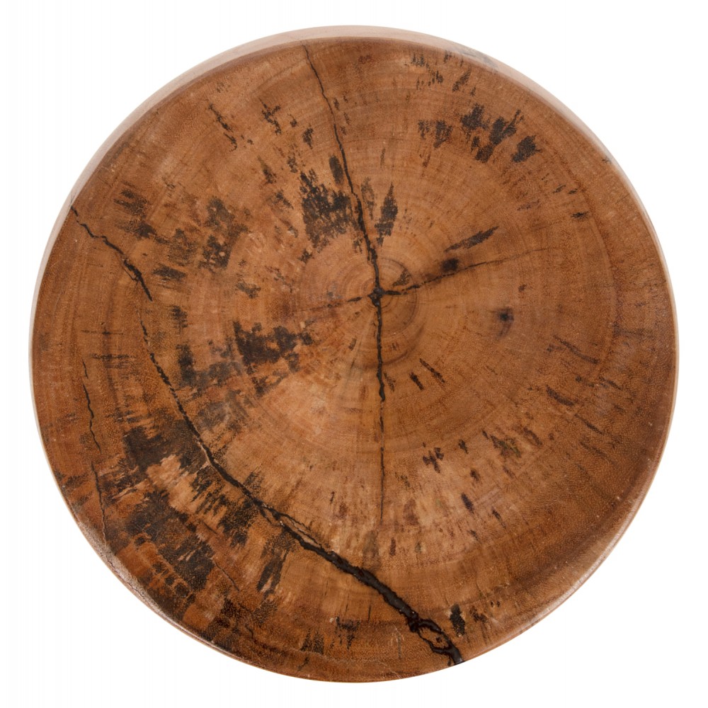 Σκαμπό "BOZZO" από ξύλο σε φυσικό χρώμα Φ34x46