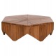 Τραπέζι σαλονιού "HEXAGON" από ξύλο σε χρώμα φυσικό 114x99x34