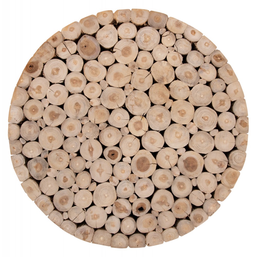 Τραπέζι σαλονιού από μασίφ σε χρώμα φυσικό Φ80x46