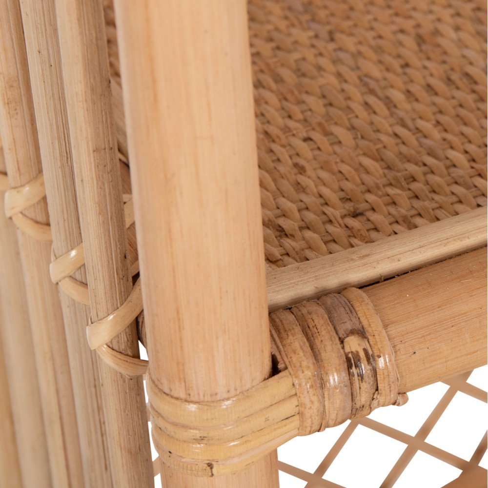 Βιβλιοθήκη από ραττάν σε φυσικό χρώμα 80x40x182