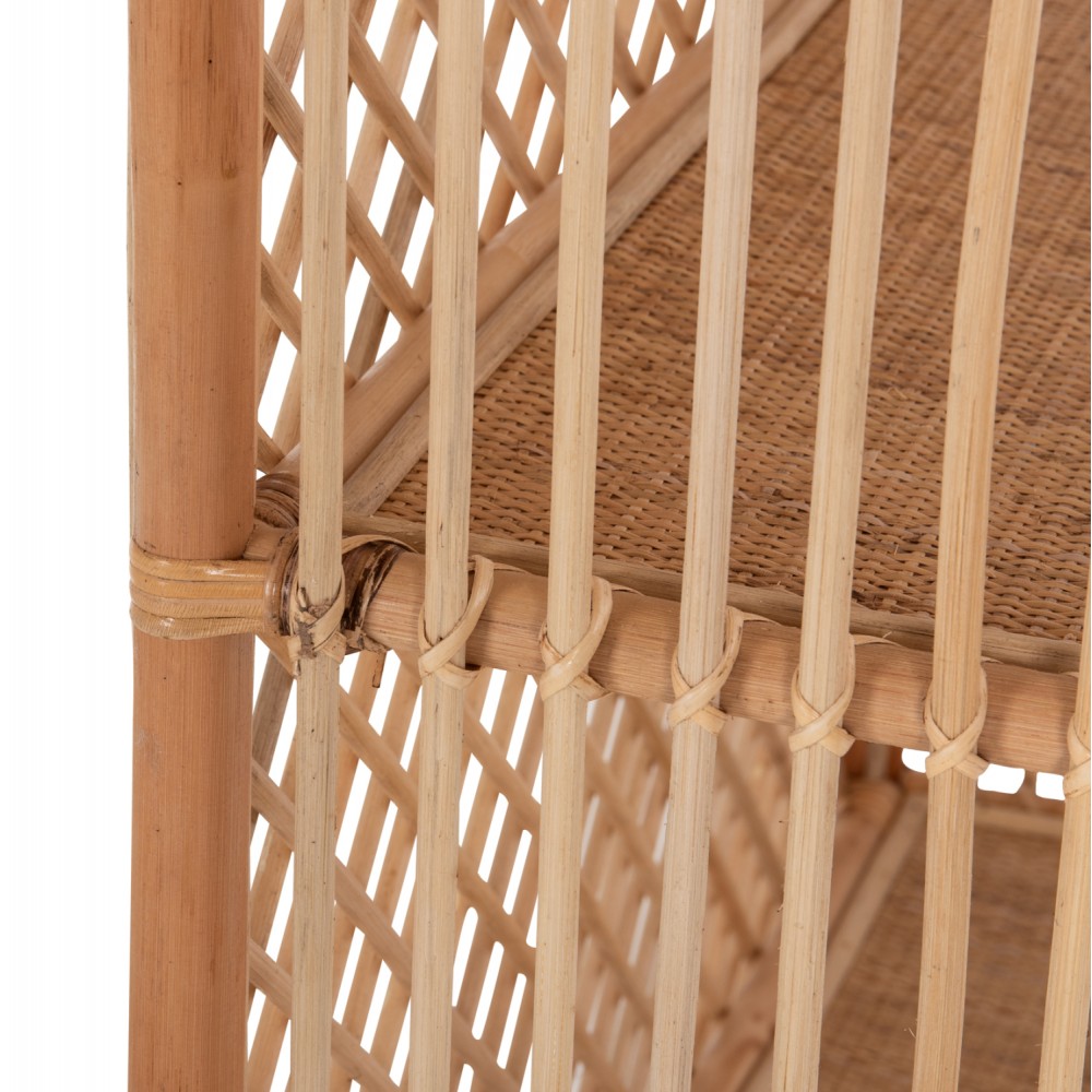 Βιβλιοθήκη από ραττάν σε φυσικό χρώμα 80x40x182