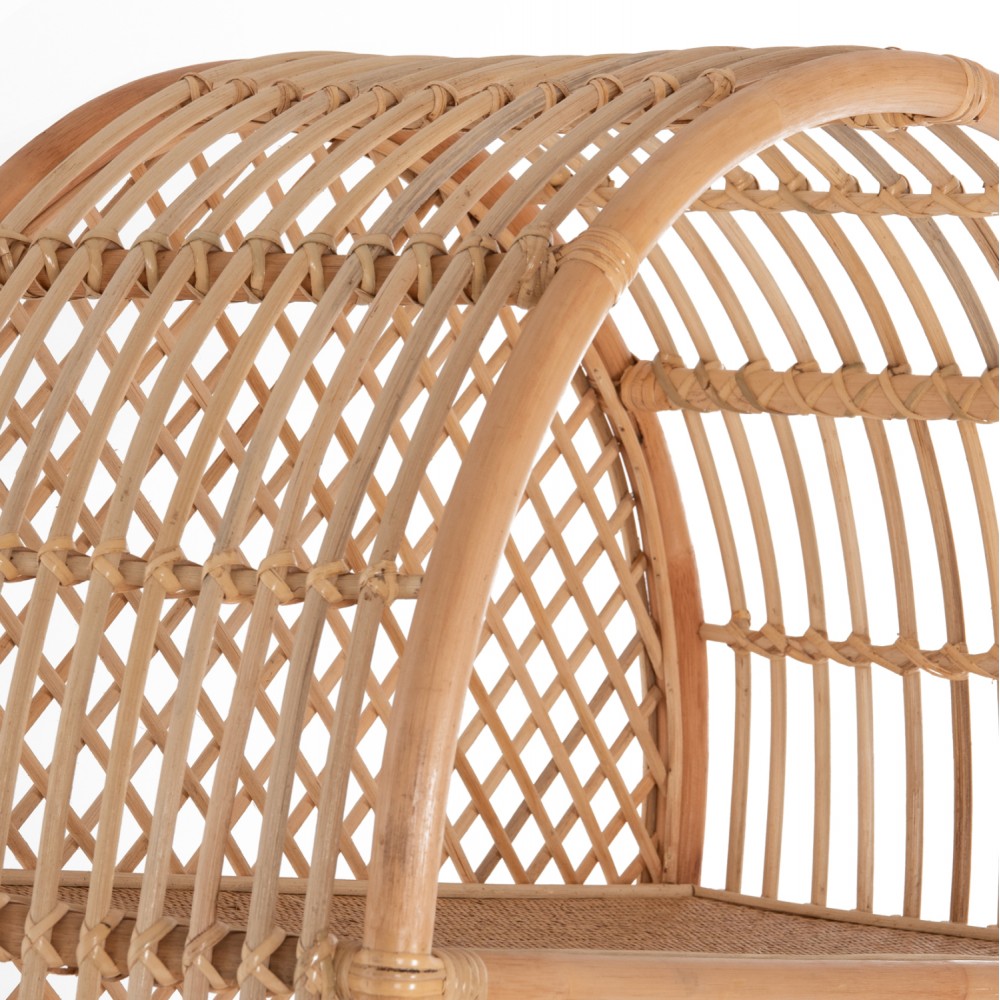 Βιβλιοθήκη από ραττάν σε φυσικό χρώμα 80x40x182